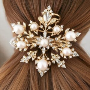 Metal Pearl & Diamond Hair Accessories